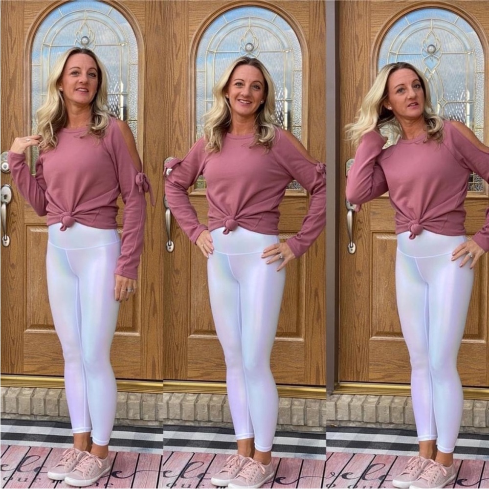ZYIA Active White Unicorn Luxe Leggings